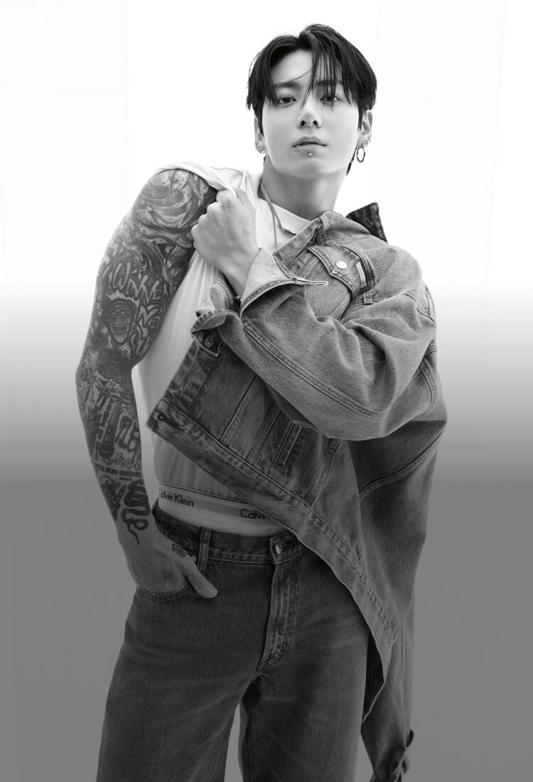 Calvin Klein Turned Up Jung Kook in new fall essentials.